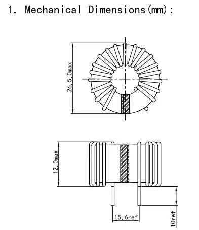 21AWG 표준 웰딩 머신용 일반 모드 질식 인듀서