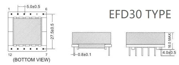 IKP 공장 맞춤형 EFD 타입 SMPS 고주파 변압기